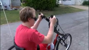 Special hand cycle bicycle allows Hamburg boy with cerebral palsy to ride using his arms-Term Life