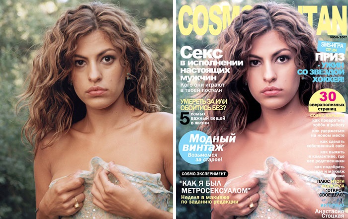 Celebrities before and after photoshop, 22 photos